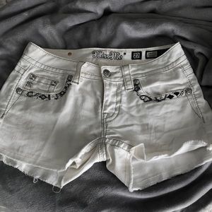 White Miss Me jean shorts